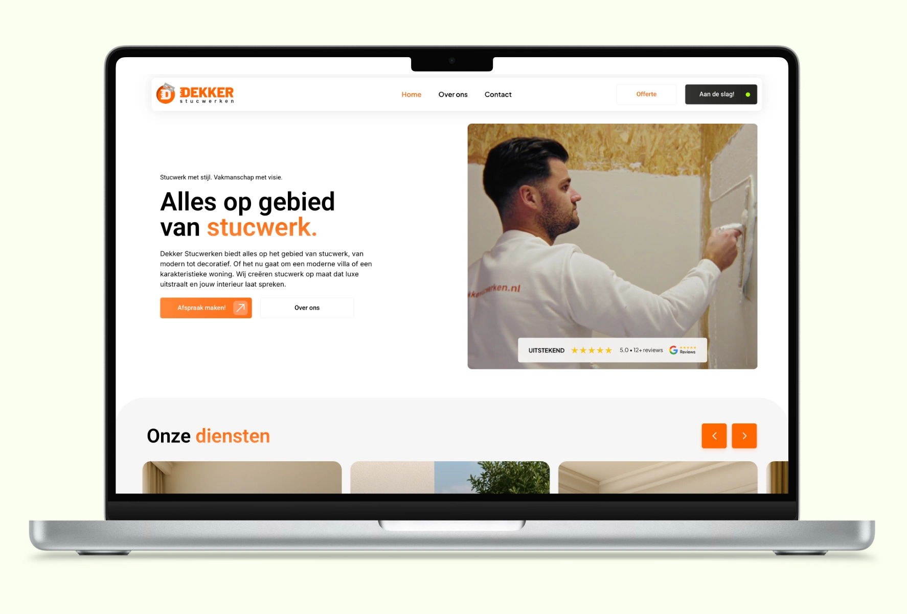 Dekker Stucwerken website